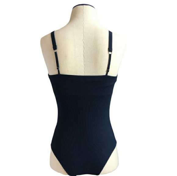 HOLLISTER Navy Blue Slim Tank Bodysuit Size Small. NWOT! - Picture 2 of 7